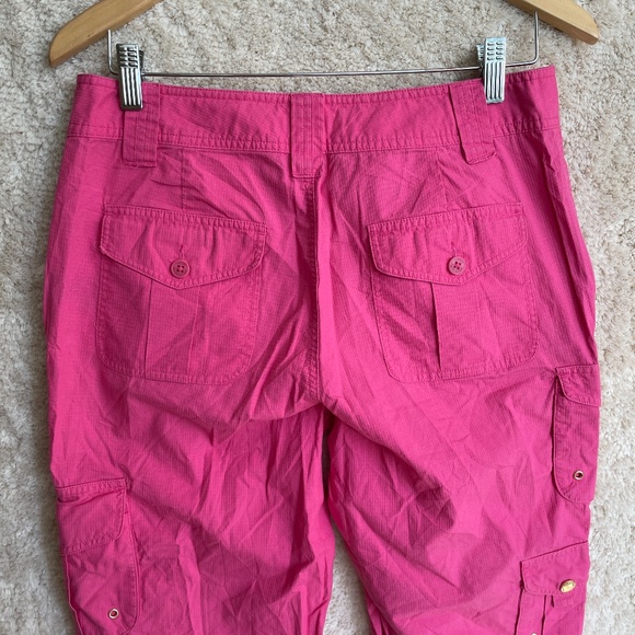 Lauren Ralph Lauren Capri Pants Womens Size 6 Hot Pink Utility Crop Cargo - Picture 10 of 11